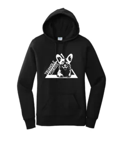 Triangle Corgi Front Ladies Hoodie