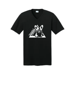 Triangle Corgi Front Adult V-Neck