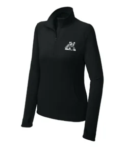 Triangle Corgi Front Ladies Quarter Zip