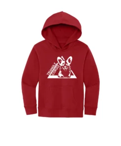 Triangle Corgi Front Youth Hoodie