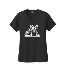 Triangle Corgi Front Ladies T-Shirt