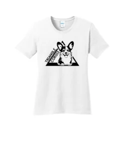 Triangle Corgi Front Ladies T-Shirt