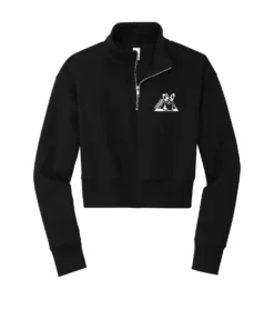Triangle Corgi Front Ladies Quarter Zip