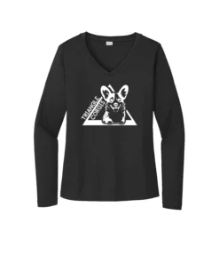 Triangle Corgi Front Ladies Long Sleeves