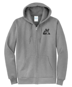 Triangle Corgi Front Adult Full Zip Hoodie
