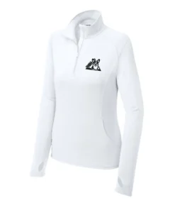 Triangle Corgis Embroidery Ladies Quarter Zip