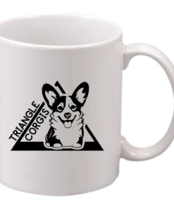 Triangle Corgi Front Drinking Mug