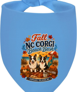 Fall Beach Bash Cardigan Corgi Logo Dog Bandana